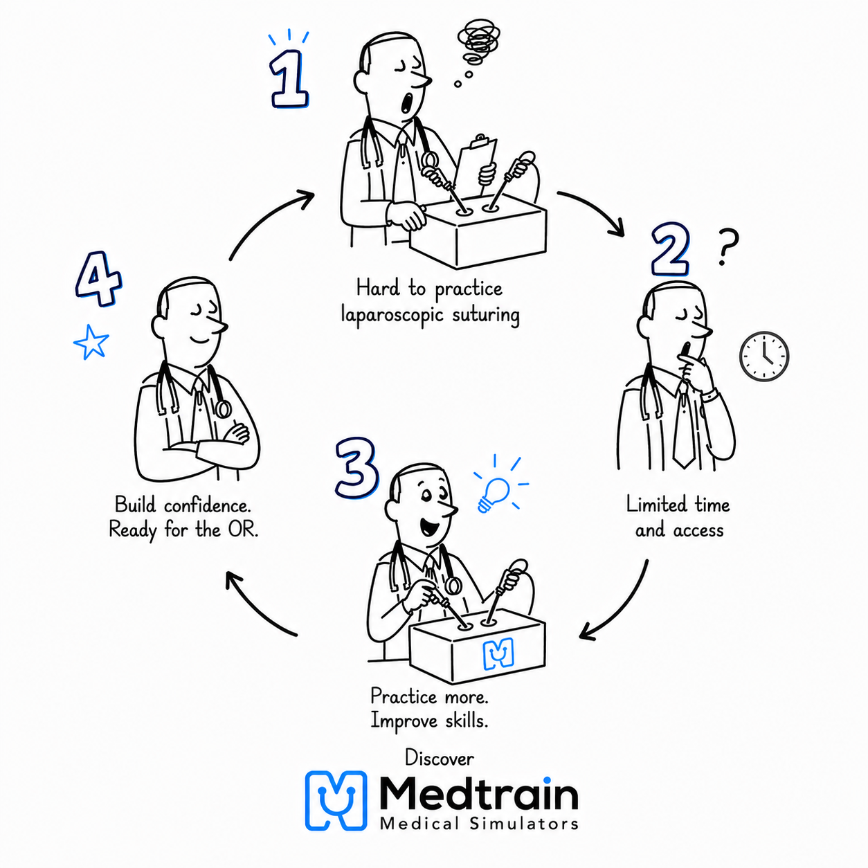 Medtrain training journey illustration